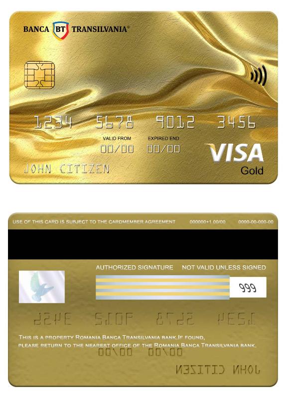 Romania Banca Transilvania bank visa gold card